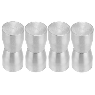 4pcs Glass Door Handles Stainless Steel Pull Knobs Replacement for Home Bathroom Office