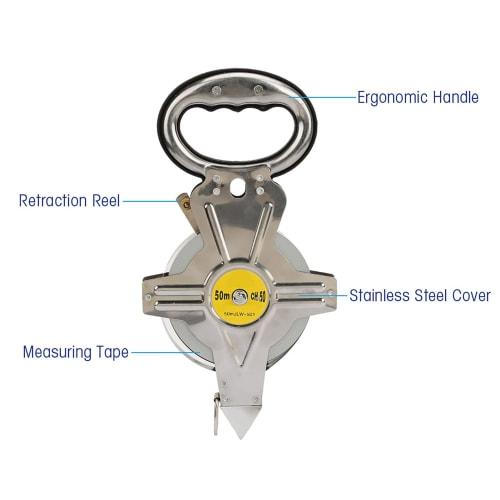 Stainless Steel Tape Measure, Retractable Tape Measure, Furniture Measurement Engineering Measurement for Home Acceptance Building Construction