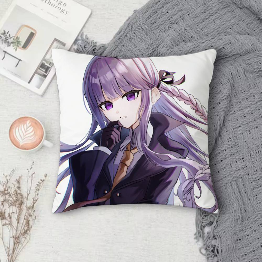 DDanganronpa Doublesided Printed Square Decorative Cushion Cover for Sofa Living Room Home Decor