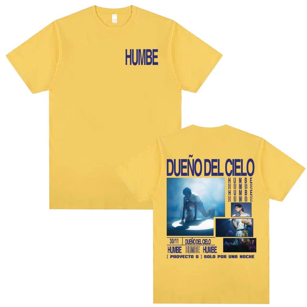 Humbe Dueno Del Cielo 2026 World Tour Tshirts Men Women 100 Cotton Cozy Short Sleeve T Shirt Summer Hip Hop Oversized Tshirt