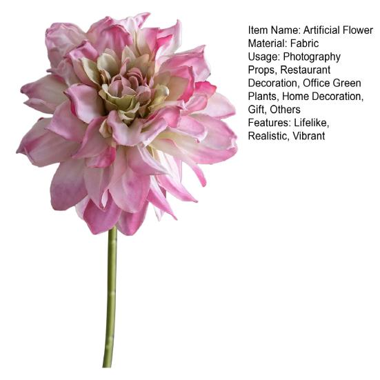 6 Stück Künstliche Dahlienblumen 11" Falsches Seiden-Dahlien-Bouquet mit Stiel für Hochzeitsbouquets Zuhause Büro Tischmittelstück Blumengestecke