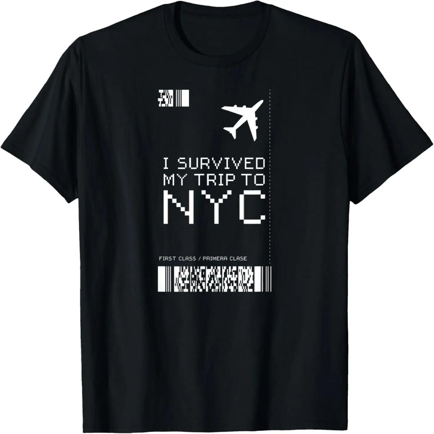 I Survived My Trip To NYC New York I Love NY Brooklyn Travel T-Shirt S
