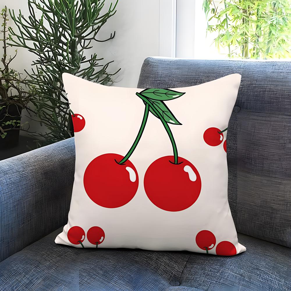 Cherry Cushion Cover Comfortable Reversible Pillow Cover Ideal for Car Sofa Bedroom  Beyond