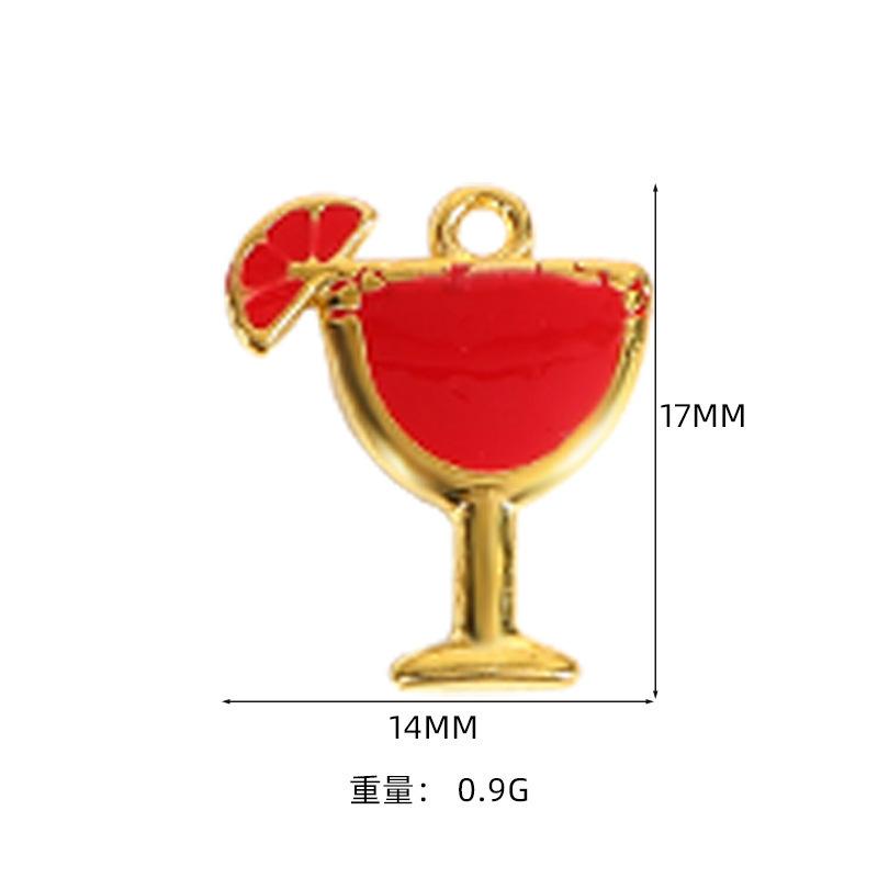 Alloy Pendant Accessories Starfish Sea Shell Gold Necklace Platinum Plated Cartoon Printing Electroplated Handmade Red Wine Rings