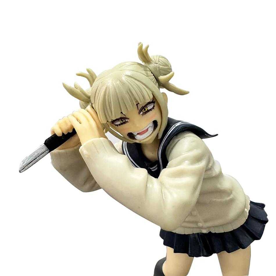 My Hero Academia Anime Figure Shining Charm Toga Himiko Uniform Battle Version Collection Character Model Gifts PVC Poseable Articulated Scale
