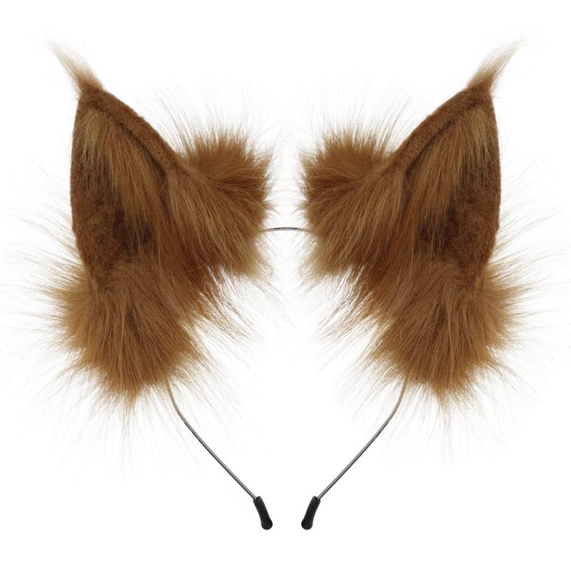 Halloween Cosplay Cat Ears Fox Plush Headwear Party Costume