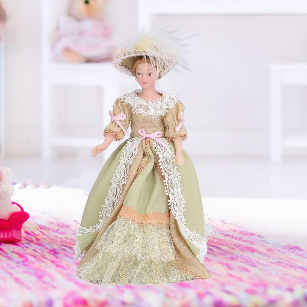 Character Model Lifelike Vivid Rotatable Limbs Good Stability Mini Ceramic Peopl