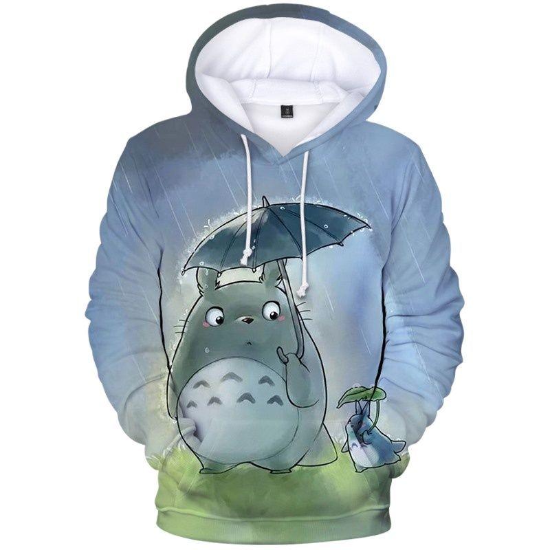 Hot Hoodies Sales Fashion Mens 3d Anime Totoro Printing Pullover Autumn Leisure Men Trendy Streetwear High Quality Sweatshirts