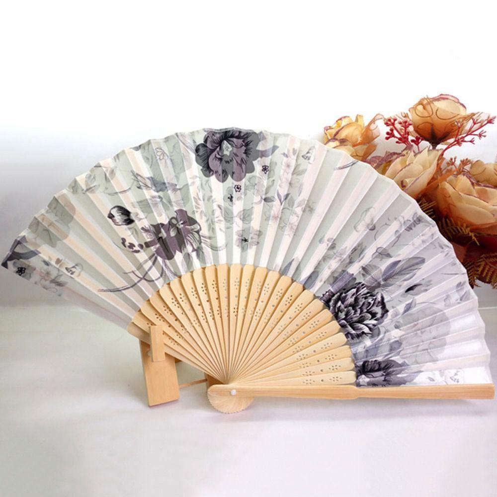 Style Silk Hand Held Colorful Home Decoration Vintage Ornament Wedding Gifts Fan Folding Fan
