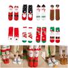 4 Pairs Thick Warm Coral Fleece Socks for Women Men Funny Christmas Pattern Seasonal Indoor Sleeping Slipper Socks
