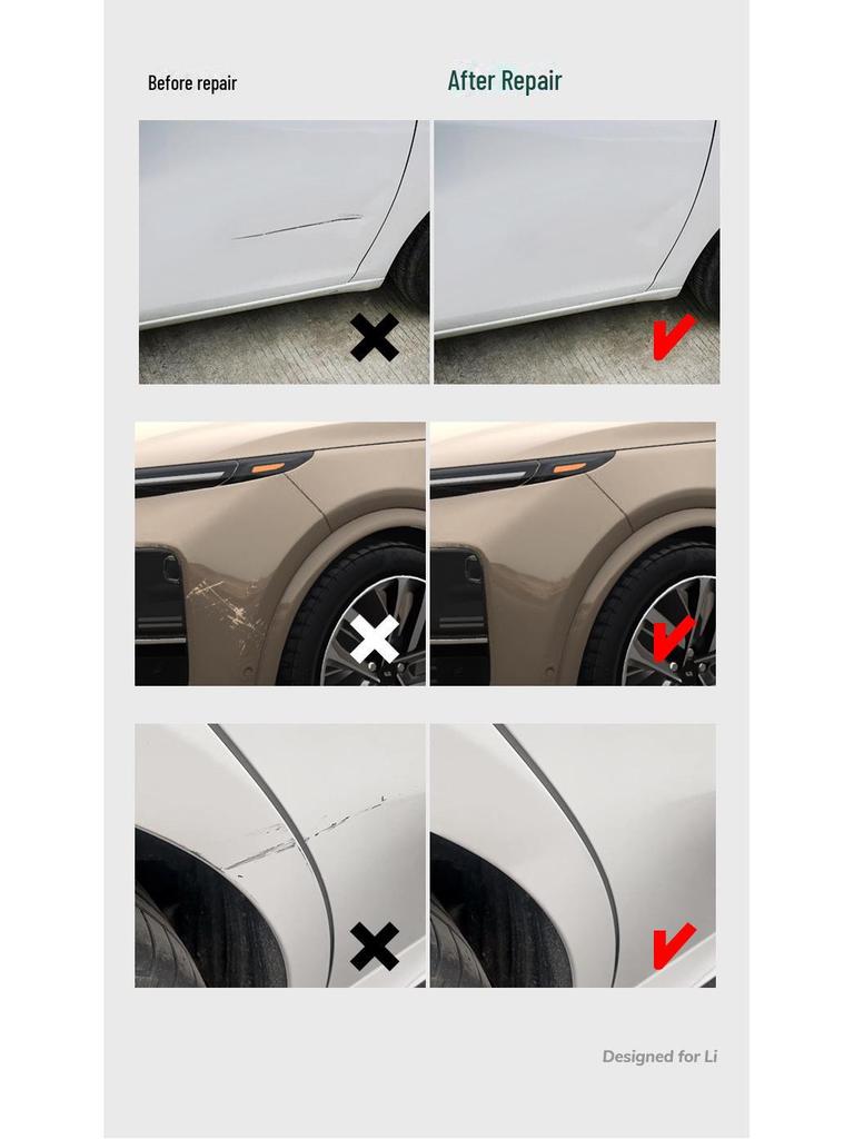 Ideální retušovací pero řady L pro opravy bílého, černého, ​​šedého a stříbrného laku automobilu