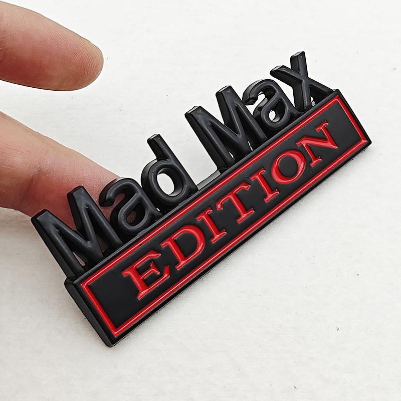 

Mad Max Edition Metal Emblem Sticker Badge Fender Funny Decal Car Truck Replacement Door Decoration For Universal Car Motorcycle