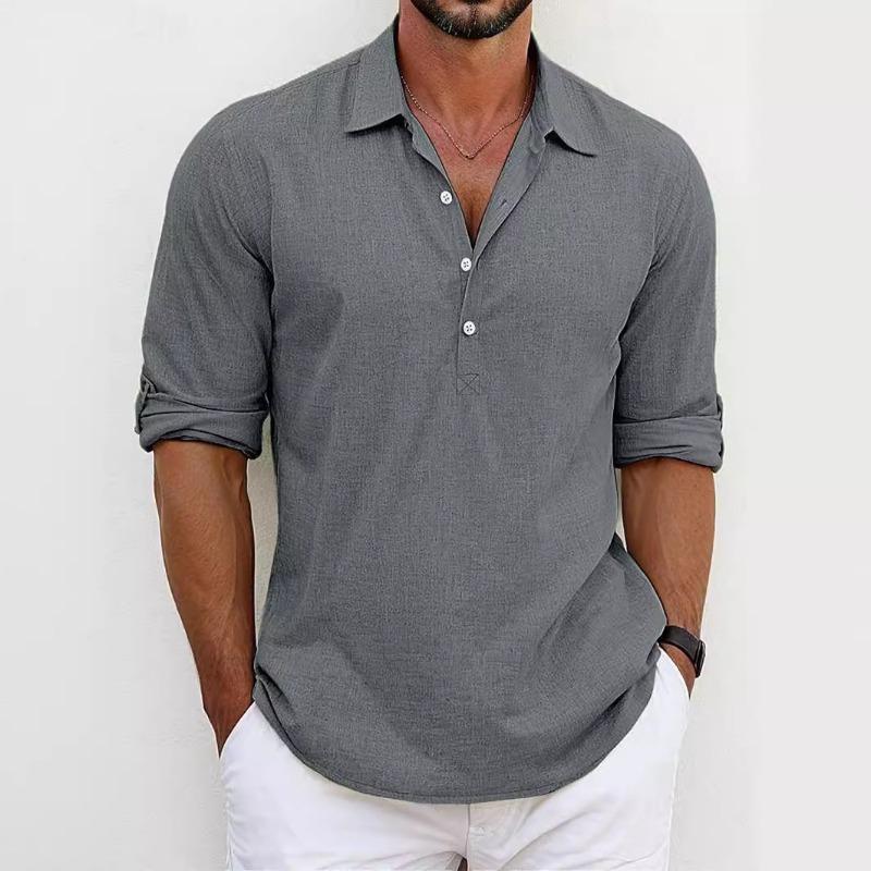 Men's Crochet Trimmed Shirt