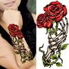 10 Sheets 3D Colorful Peony Rose Flower Temporary Tattoos | Water Color Fake Tattoos Arm Sleeve, Realistic Watercolor Floral Temp Tattoo Sticker