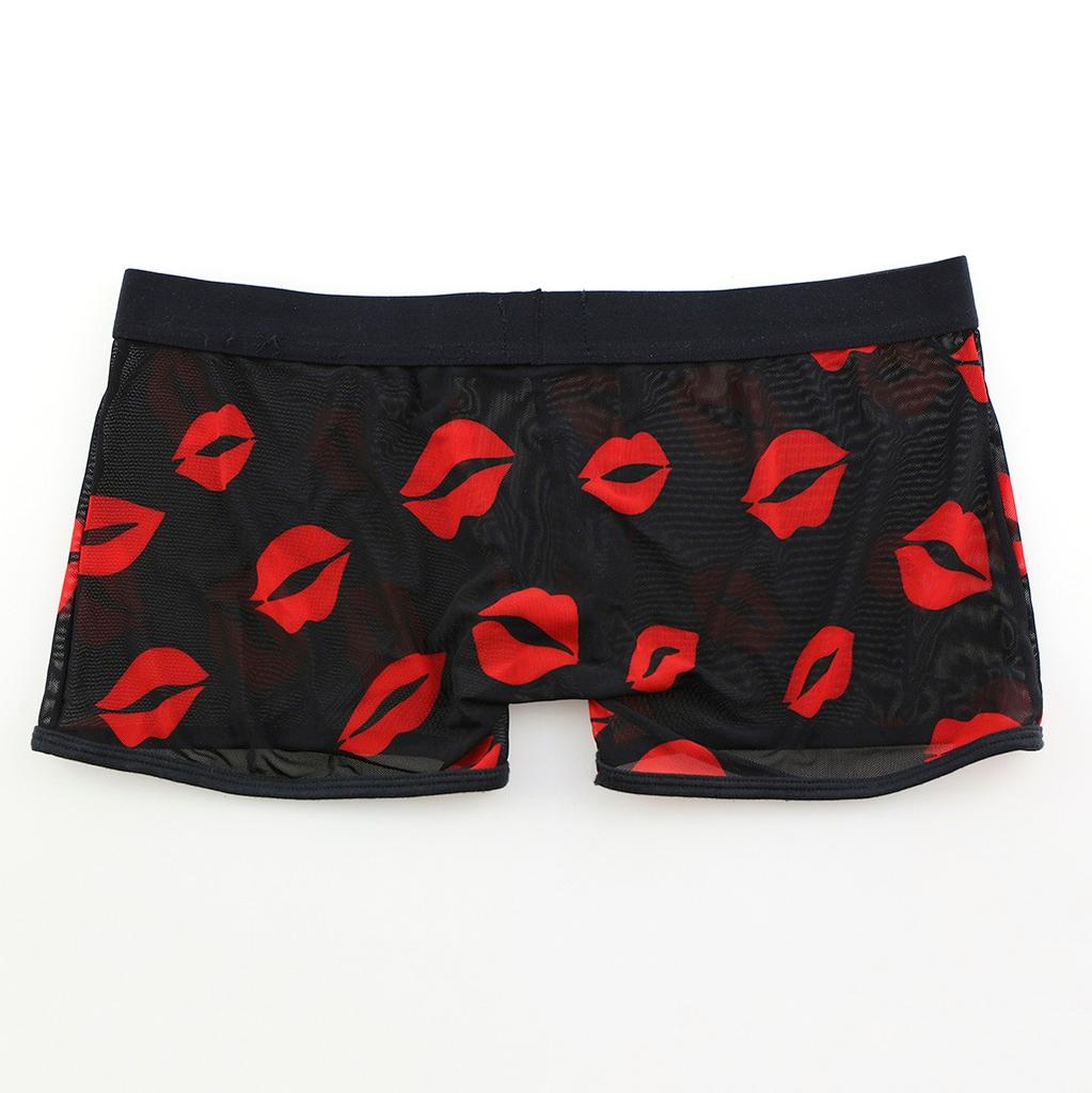 Sous-vêtements Sexy pour Homme Sous-vêtements de Sport Sous-vêtements Imprimés Lèvres