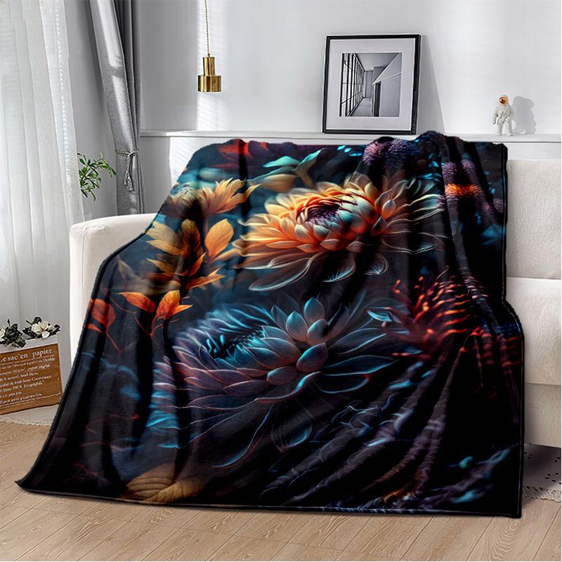 HD Pretty Flower Daisy Rose Chrysanthemum Blanket,Soft Throw Blanket for Home Bedroom Bed Sofa Picnic Travel Cover Blanket Kids