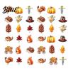 Farmhouse Thanksgiving Decor 12/24/36Pcs Wooden Hanging Decoration Autumn Pumpkin Maple Leaf Pendants Turkey Ornament Harvest Festival Party Pendant