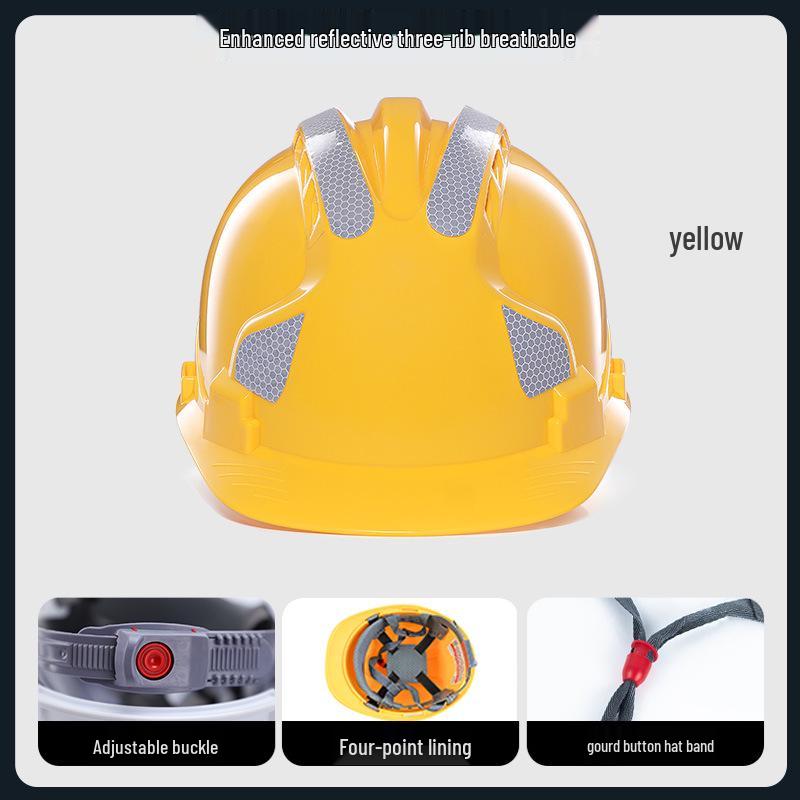 Светоотражающий ударопрочный строительный шлем Кунг-фу Железная Голова - Улучшенная дышащая безопасность с печатью