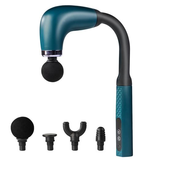 Fascia Massage Hammer with 4 Massage Heads Multiple Modes 9 Intensity Levels Low Noise Ergonomic Grip Massage Hammer Set