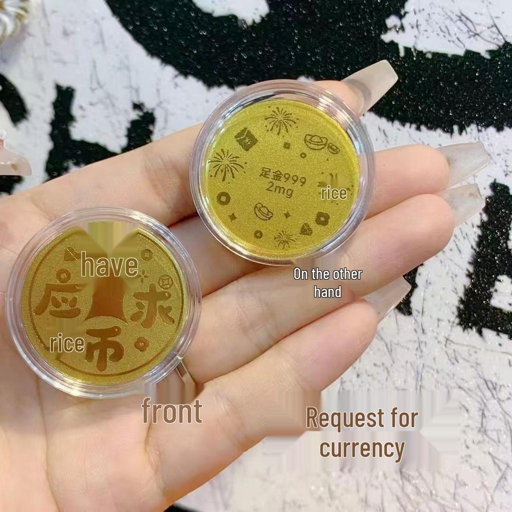 Shuibei 999 Pure Gold Princess Phone Sticker & Magnet Set - Prosperity, Peace, and Joy Design