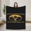 Coperte Calde Morbide da Viaggio Yellowstone Dutton Ranch Logo Biancheria da Letto Coperte in Flanella per Sedia Divano Letto Copridivano Letto