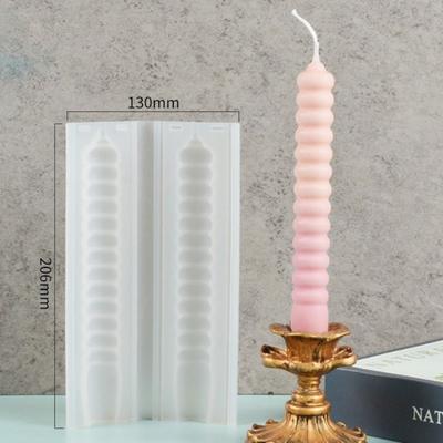 Nouă matriță din silicon pentru fabricarea lumânărilor, antiaderentă, spirală geometrică, matriță pentru lumânări, deșeapărare ușoară, matriță pentru tije de ceară, antiaderentă