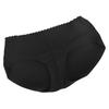Po-Lifting-Slips Hüftgepolstert Nahtlos Low Rise Push-Up Po-Lifting Shapewear Glänzend Schwarz M