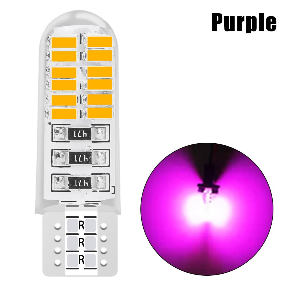 

Автомобильный габаритный фонарь T10 3014 LED 24SMD лампа для чтения Универсальный силиконовый водонепроницаемый широкий свет Plug Play W5W подсветка номерного знака 6pcs