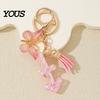 Lightweight Keychain Pendant, The Zodiac Charm with Butterfly Durable Tassel, Metal Keyring for Handbag Backpack Bag Pendant Small