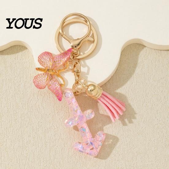 Lightweight Keychain Pendant, The Zodiac Charm with Butterfly Durable Tassel, Metal Keyring for Handbag Backpack Bag Pendant Small