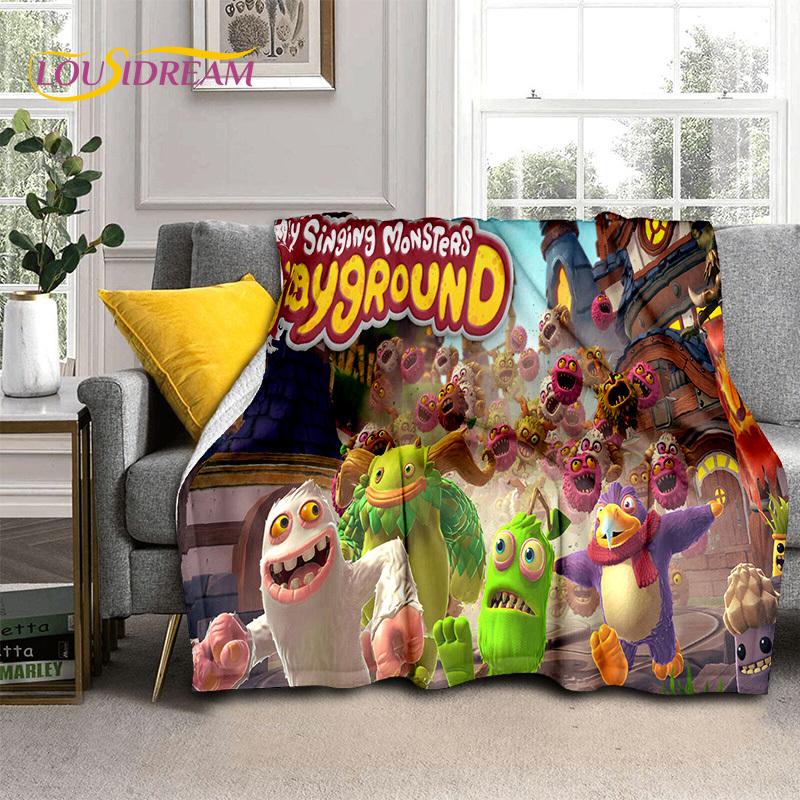 Cartoon Video Music Game My Singing Monsters 3D Blanket,Soft Throw Blanket for Home Bedroom Bed Sofa Picnic Travel Blanket Kids