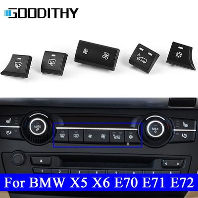 Air Conditioning Volume Dashboard AC Vent Button Key Control Cover Replacement For BMW X5 X6 E70 E71 E72 2007-2014