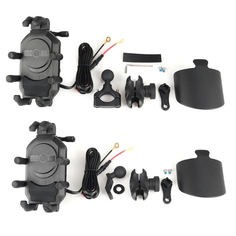 Adjustable Bike Phone Mount Bracket Stand with 360 Degree Rotation for Secure Smartphone Use on Motorcycles and Bicycles