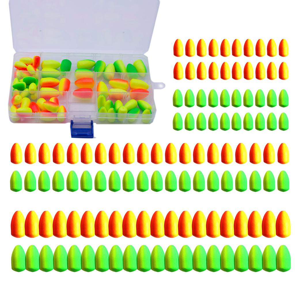 Angelposen 60 PCS Pompano Posen für Angeln Rigs Posen Fliegenfischen Posen Helle Farbe mit
