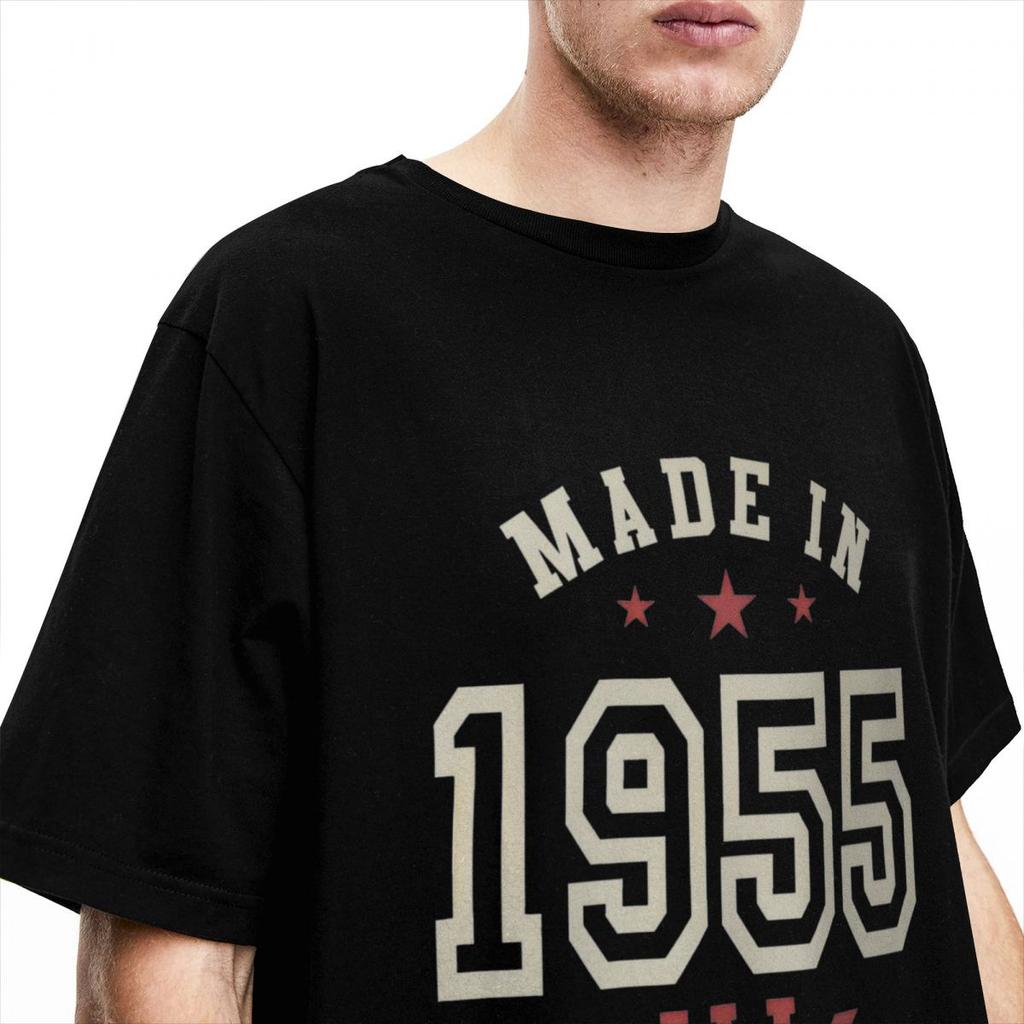 Made In 1955 All Original Tee Shirt for Men Women Printed T Shirts 70th Birthday Gift 100% Cotton Clothing