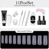 11Pcs Professional Nail Extension Kit With 15Ml ABS Gel For Long Lasting Manicure