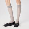 Solid Color Knee High Stockings Ultra-thin Calf Long Socks Comfortable Ruffle Two Toe Socks  Women