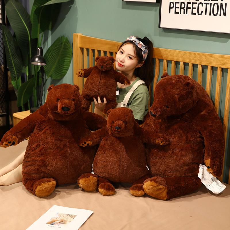 Cute Brown Teddy Bear Hug Pillow Plush Toy - Big Bear Doll Gift