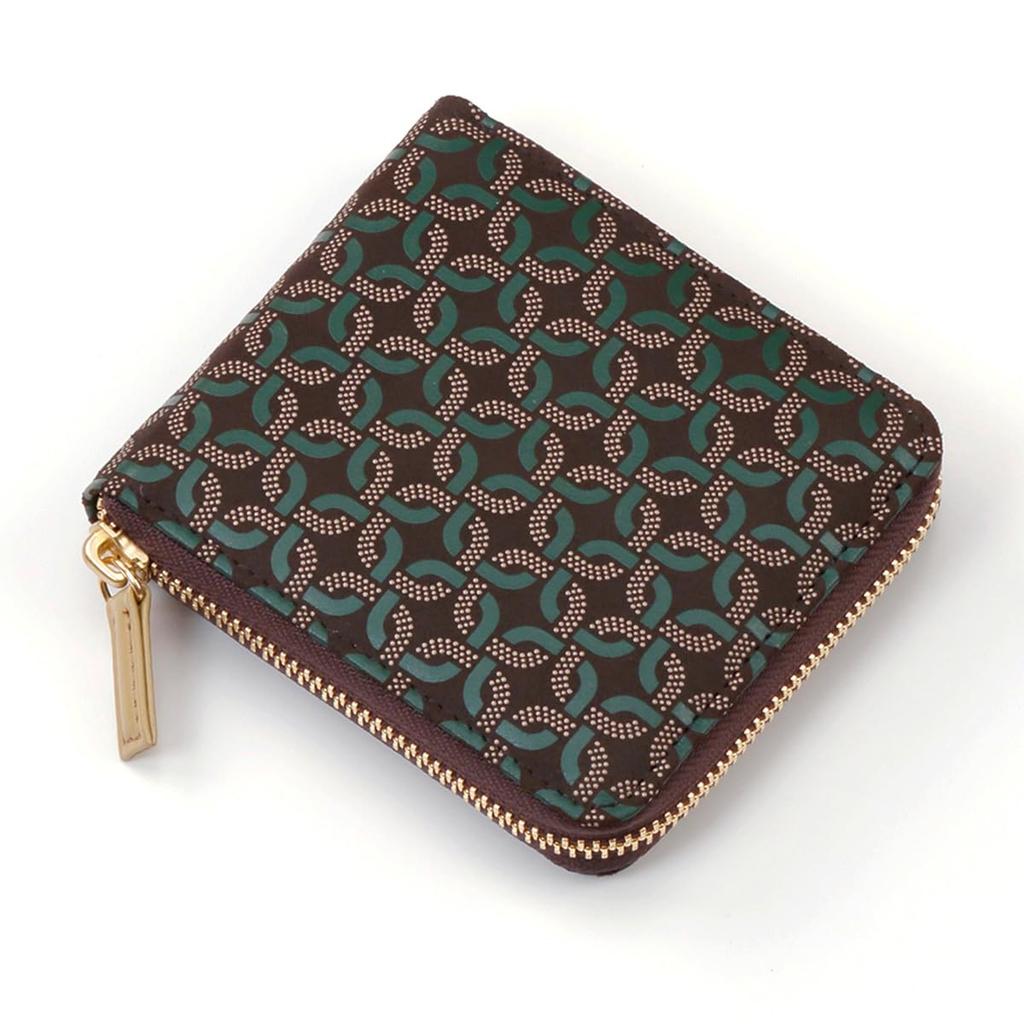 Inden-ya Inden Ringlet, ein traditionelles Handwerk aus Koshu Inden Hirschleder und lackiertem Leder, mit einem originellen geometrischen Muster (Nein. 8105).