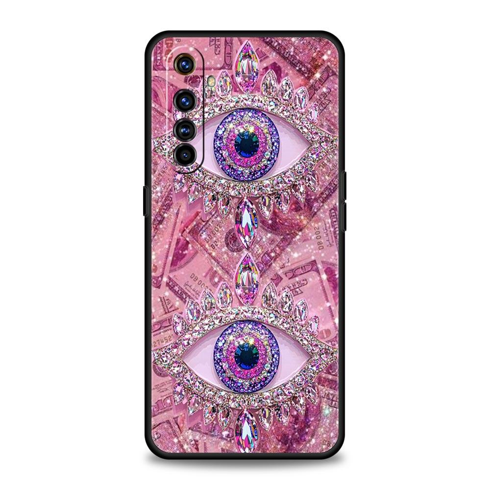 Fashion Eyelashes Eyes Case For Realme C67 C63 C55 C53 C35 C25 C21 GT 2 3 5 6 10 11 12 13 Pro Plus 5G Soft TPU Phone Cover Capas