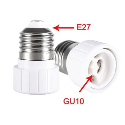 Adaptador E27 a GU10 Portalámparas Portalámparas LED Interfaz E27 Material ignífugo Adecuado para lámpara halógena de copa de luz LED para plantas