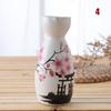Japonská keramická retro láhev na saké Maneki Neko 150 ml Tokkuri Kočka pro štěstí Gejša Sakura Likér Dávkovač na saké Sklenice Láhev na víno
