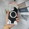 Carbon Fiber Phone Case S25 Ultra S24 S23 S22 Metal Magnetic Rotating Stand Shockproof Heat Dissipation