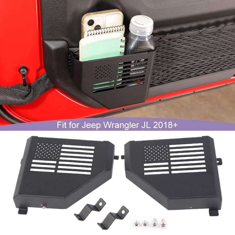 Front Door Pocket Storage Box Organizer Container For Jeep Wrangler JL For JT Gladiator 2018-2023 Stowing Tidying Accessories