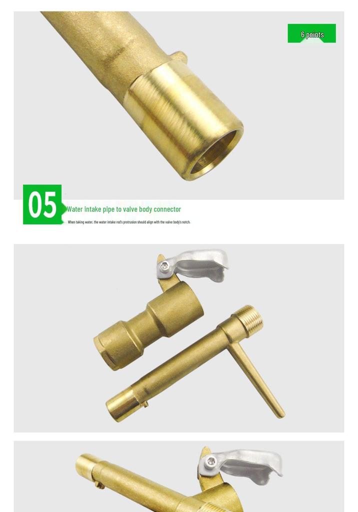 6-Minute Brass Water Outlet Valve Stem with Verdigris Collector and Sprinkler Head for Garden DN20