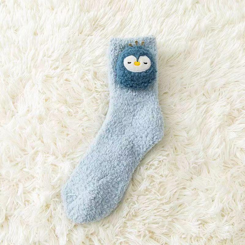 Coral Fleece Socks, Thickened Thermal Floor Socks, Terry Accessories Medium Tube Socks