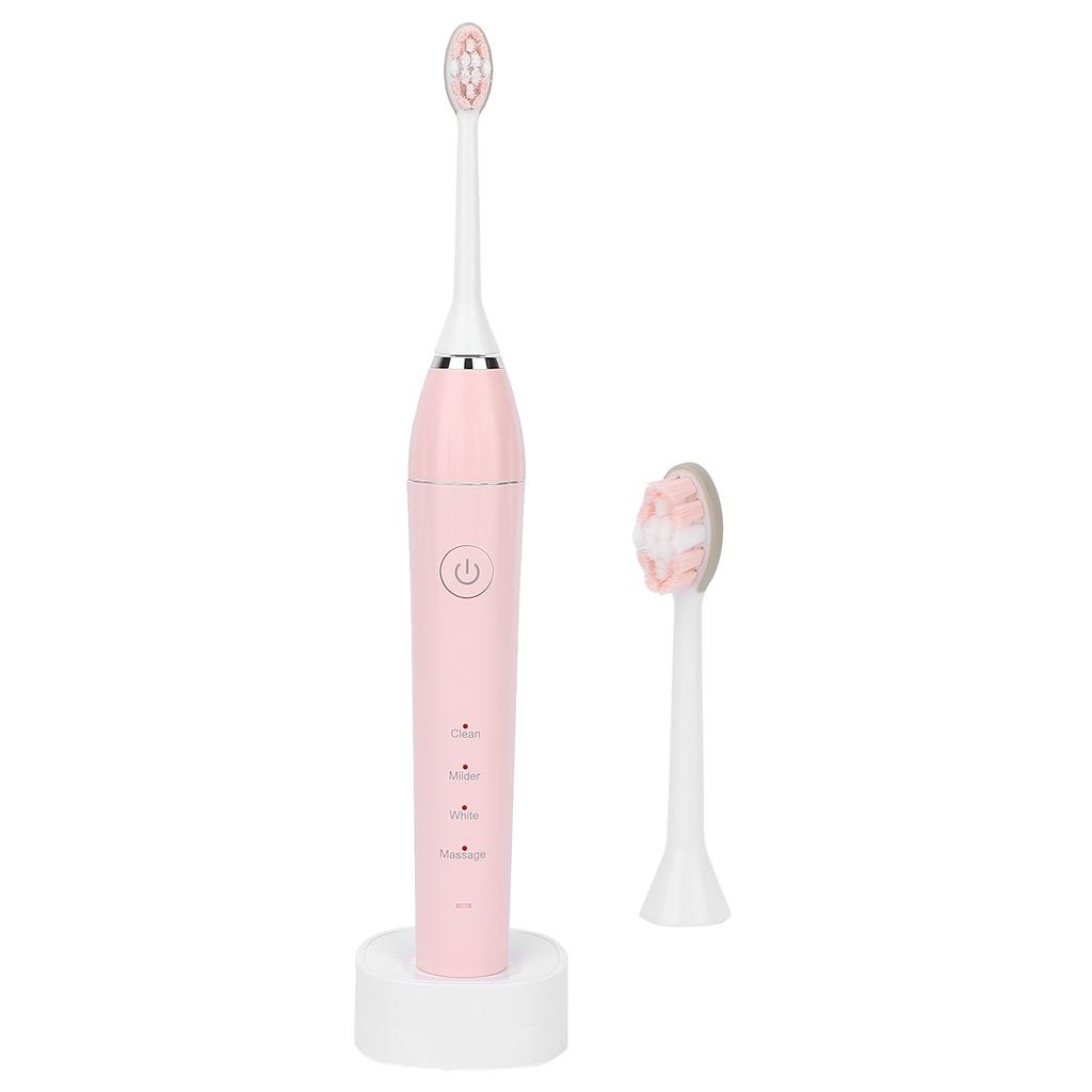 Adult Electric Toothbrush USB Rechargeable IPX7 Waterproof High Frequency ToothbrushPink
