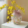 Gradient Painted Glass Vase Hydroponics Plant Pots Table Decoration Flower Arrangement Colorful Floral Vase Room Aesthetic Decor