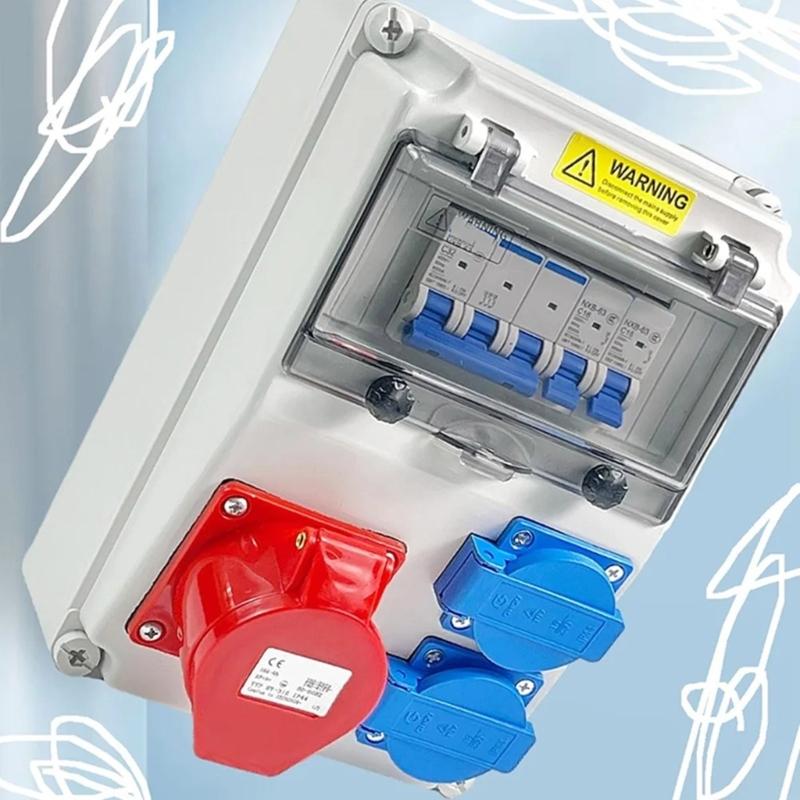Wall Mounted Electrical Outlet Box Powerful Construction Power Distributor Outdoor Waterproof Distribution Box Enduring