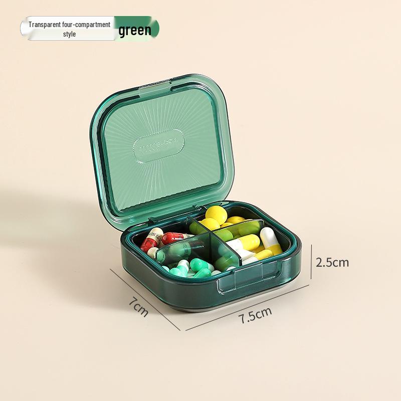 Portable Pill Box - Weekly Medicine Organizer with Large Capacity and 3-Daily Compartments